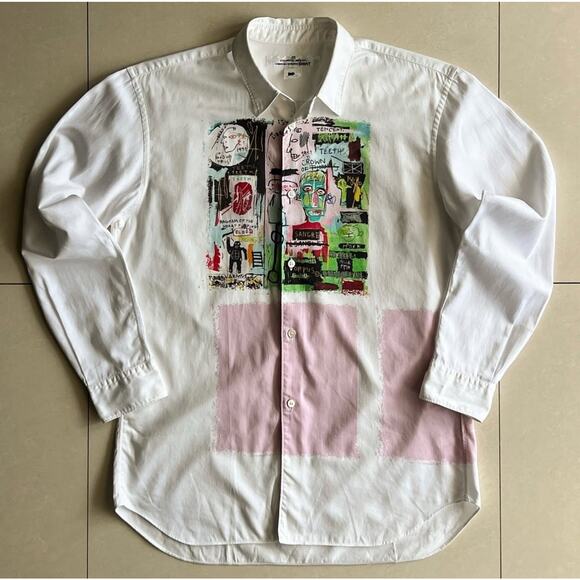 FW18 COMME DES GARCONS SHIRT X JEAN-MICHEL BASQUIAT BUTTON DOWN